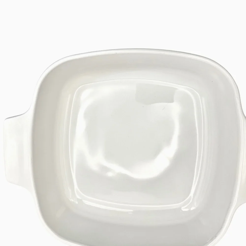 Vintage Corning‎ Ware L'Echalote Casserole Dish White Square Handles